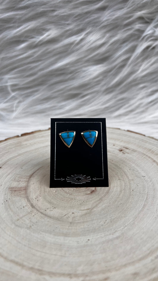 Turquoise Inlay Earrings SS