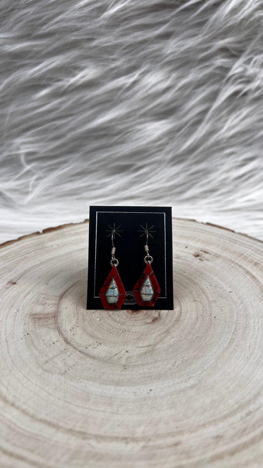 Red Jasper w/ Opal Earrings SS